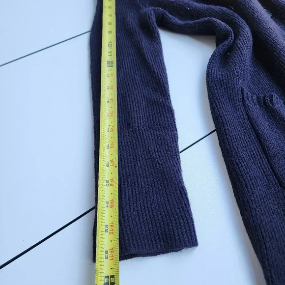 Sugar Rain Black Button Front Long  Cardigan Sweater Soft Acrylic Sz L - Picture 10 of 11